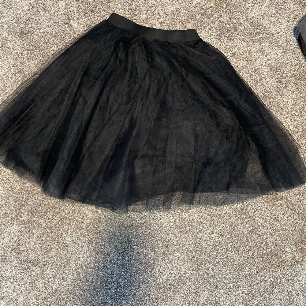 Black tulle skirt